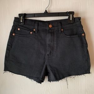PINK Black Denim Raw Hem Shorts - Size 27
